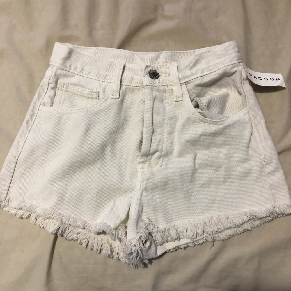 PacSun white high waisted shorts